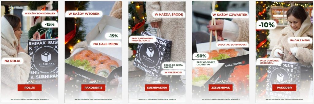 Reklama Meta Ads sieci restauracji sushi w Polsce
